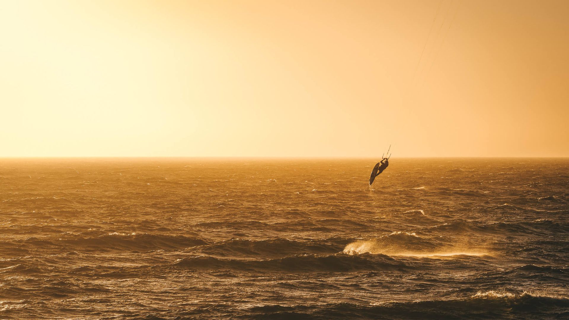 Kitesurfer in action